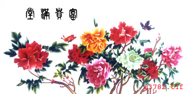 富贵满堂球友会官方入口  牡丹装饰画图案  牡丹刺绣画图案