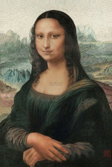 球友会官方入口精品,《蒙娜丽莎》,刺绣精品