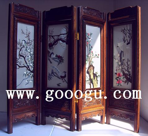 刺绣小屏风  球友会官方入口双面绣  刺绣工艺品