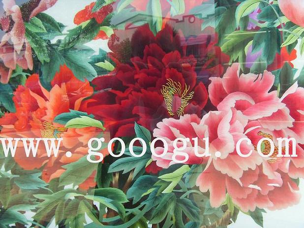 牡丹刺绣画 大型牡丹球友会官方入口壁画