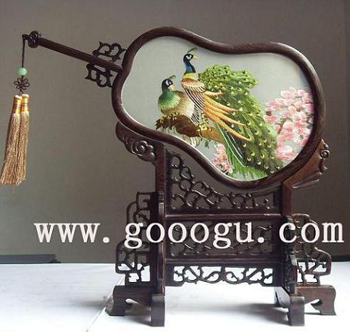 孔雀双面绣，球友会官方入口孔雀图案，手工刺绣精品