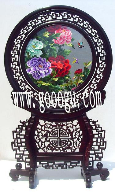 牡丹刺绣 ,高档牡丹双面绣