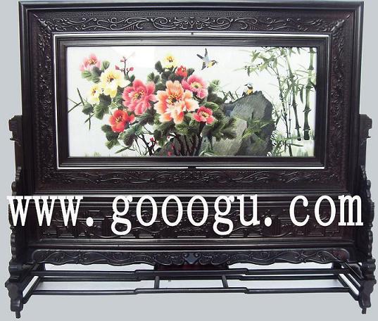 苏州刺绣精品图案，球友会官方入口欣赏，春色满园刺绣画