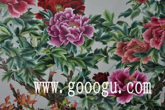 球友会官方入口屏风，刺绣屏风图，荣华富贵刺绣画