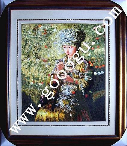 刺绣名画  球友会官方入口名画  手工刺绣名作