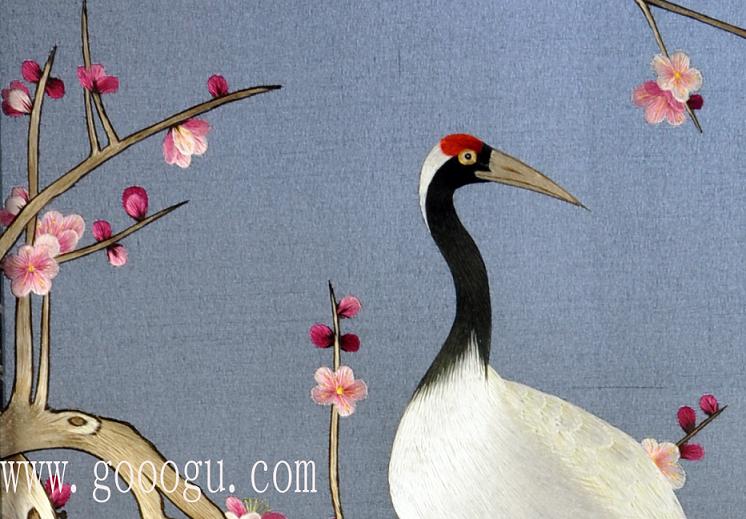 精品刺绣画、梅花仙鹤!