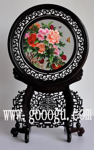 牡丹刺绣精品,牡丹双面绣高档,苏州刺绣精品